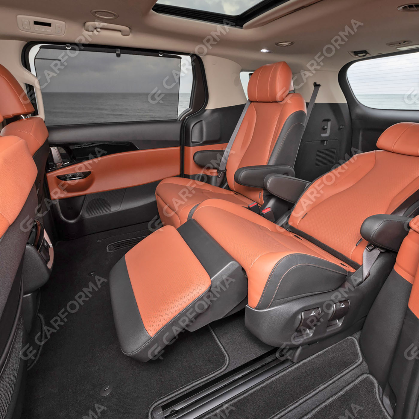 Ворсовые коврики на KIA Carnival IV 7 мест с оттоманками 2020&nbsp;-&nbsp;2026 в Новороссийске