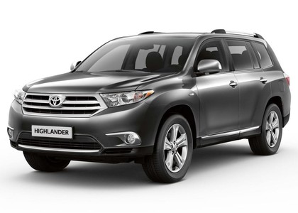 Ворсовые коврики на Toyota Highlander II 2007 - 2013 в Новороссийске