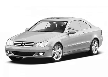 Ворсовые коврики на Mercedes CLK (C209) 2002 - 2009 в Новороссийске